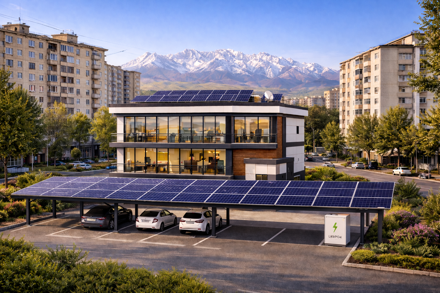 Hybrid solar installation